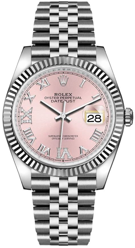 Rolex Datejust 36 NUOVO 2022 Rosa quadrante in diamanti ore 